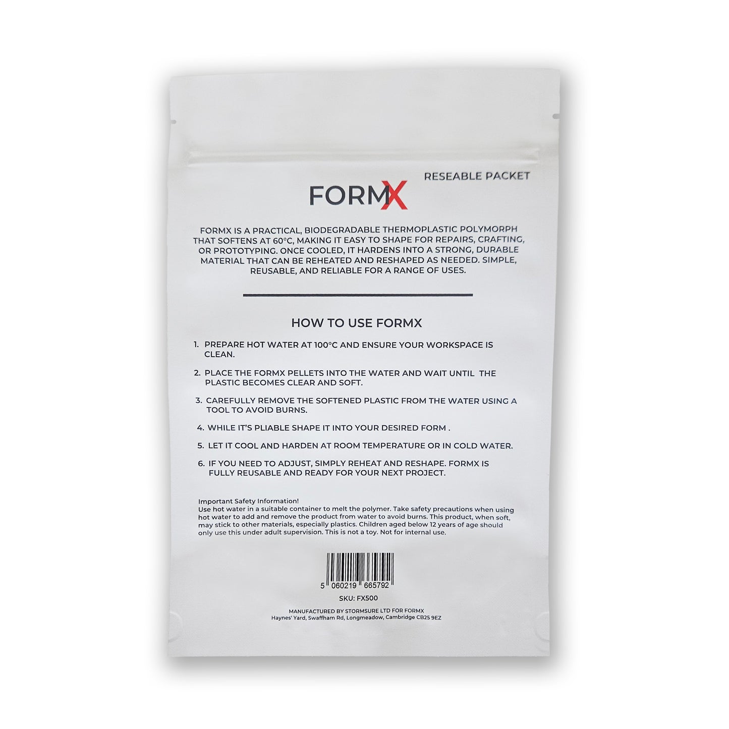FormX Moldable Plastic Pellets – 500g