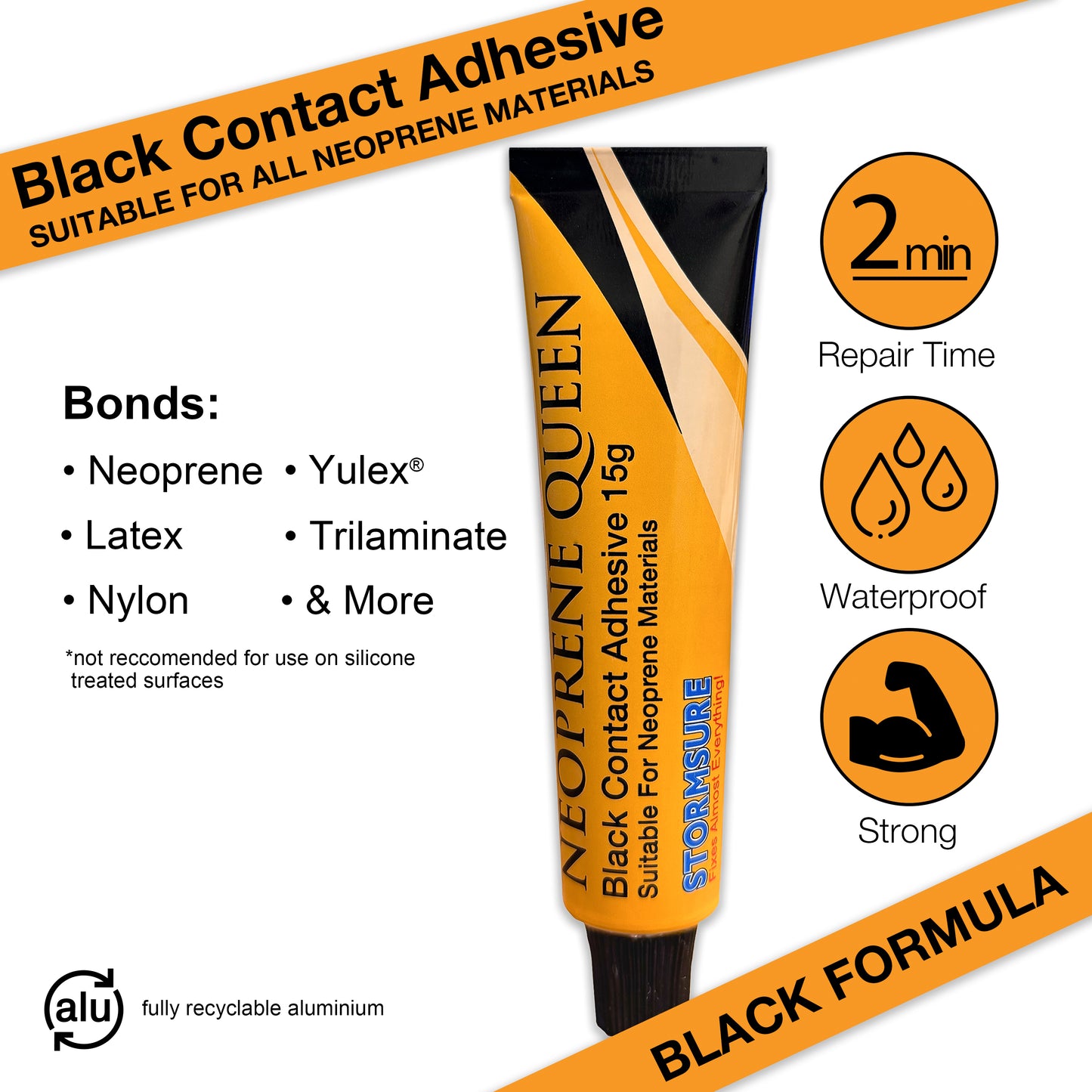 Neoprene Queen 15g Black Contact Adhesive