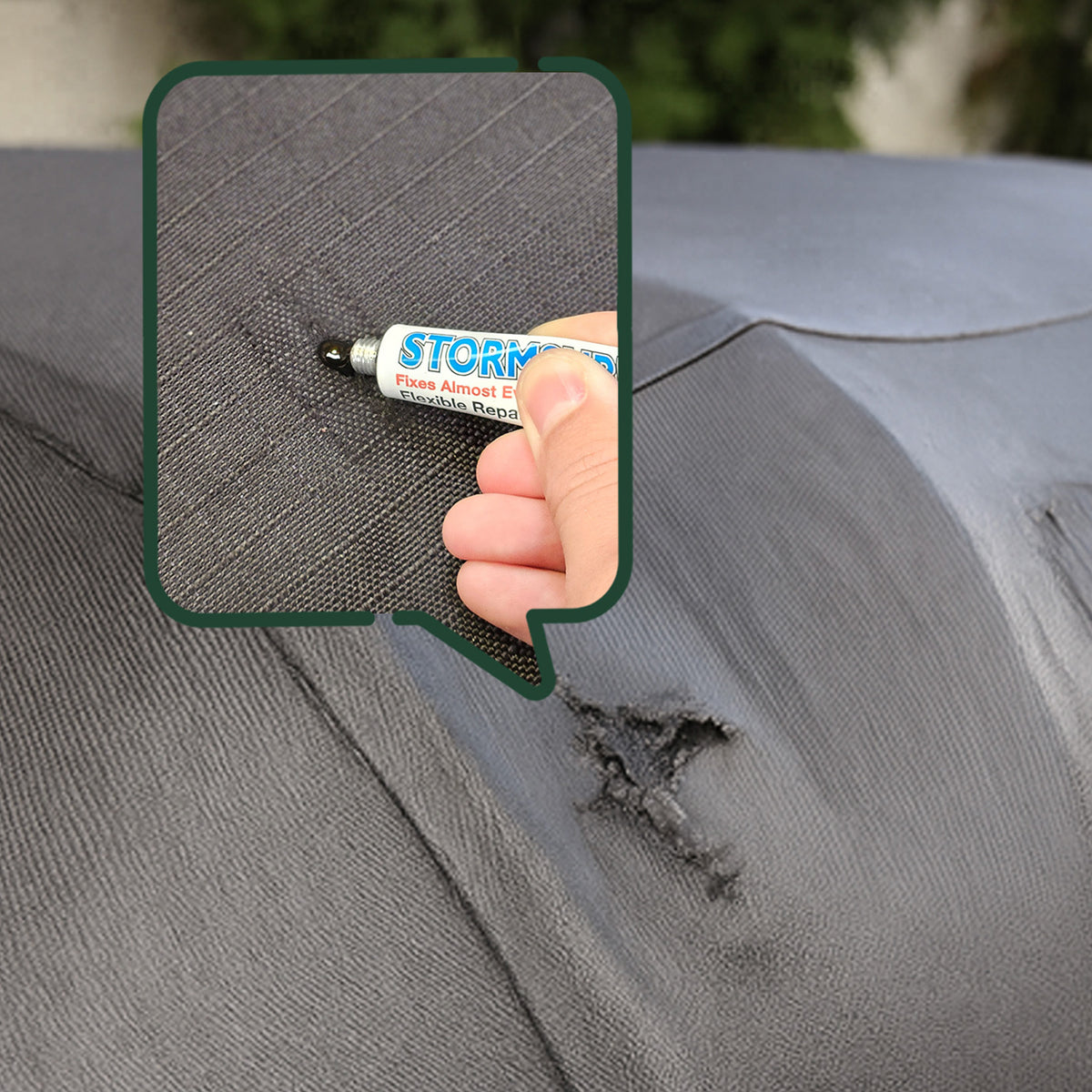 Schwarzes Softtop-Dachreparaturset