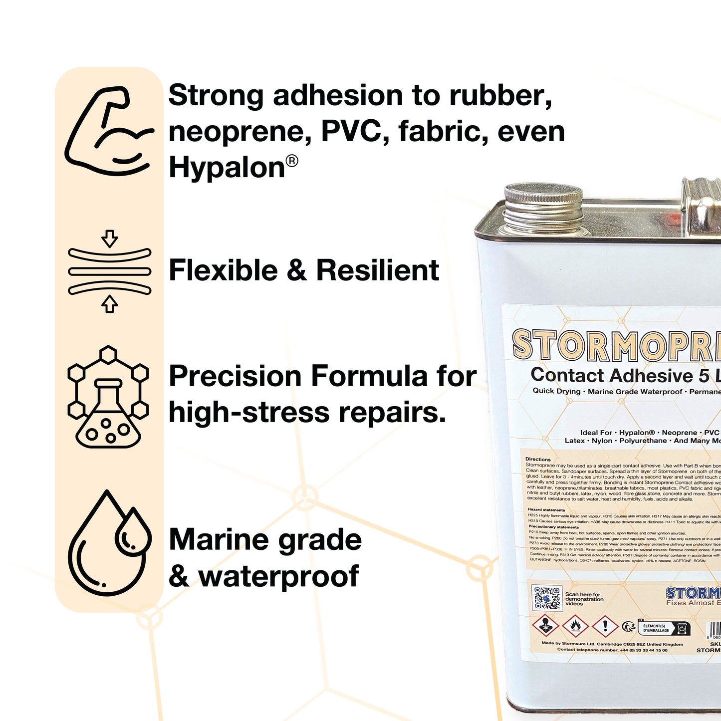 Stormoprene Marine Grade 2-Part Contact Adhesive (5L)
