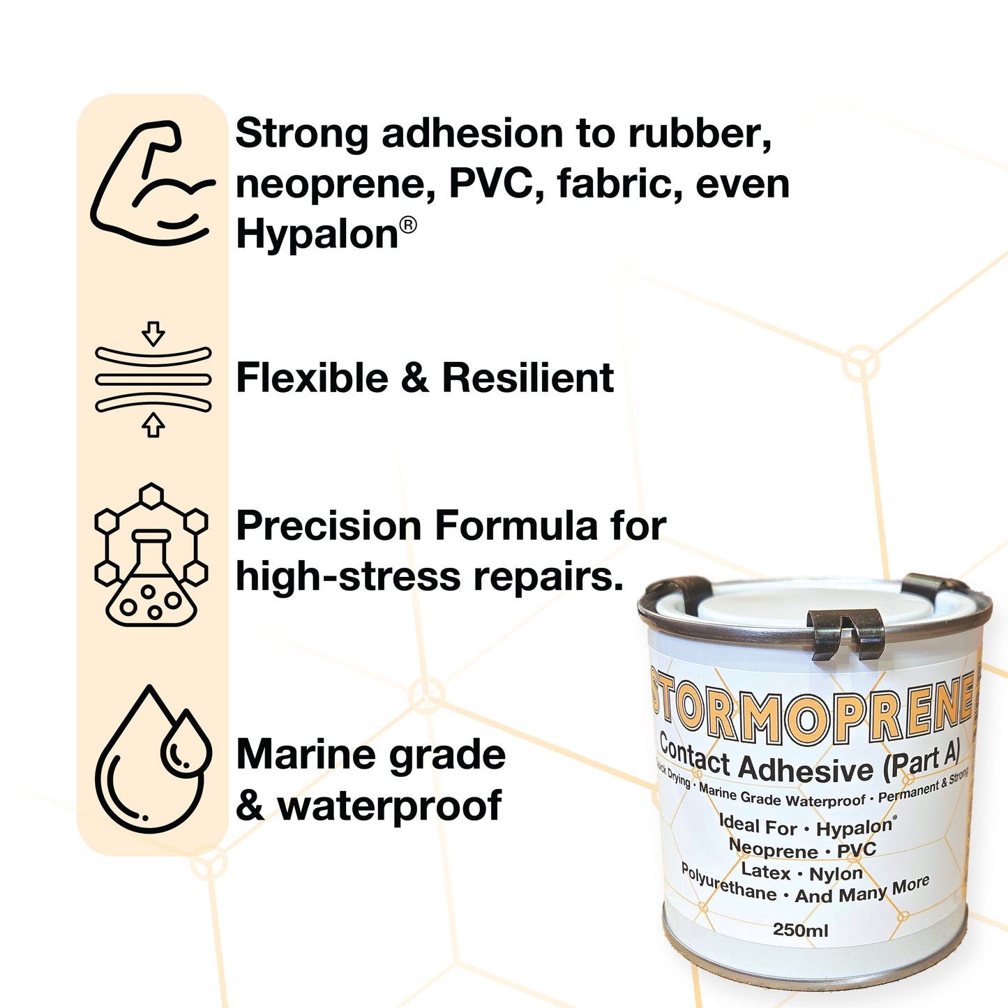 Stormoprene 2-Part Contact Adhesive (250ml)