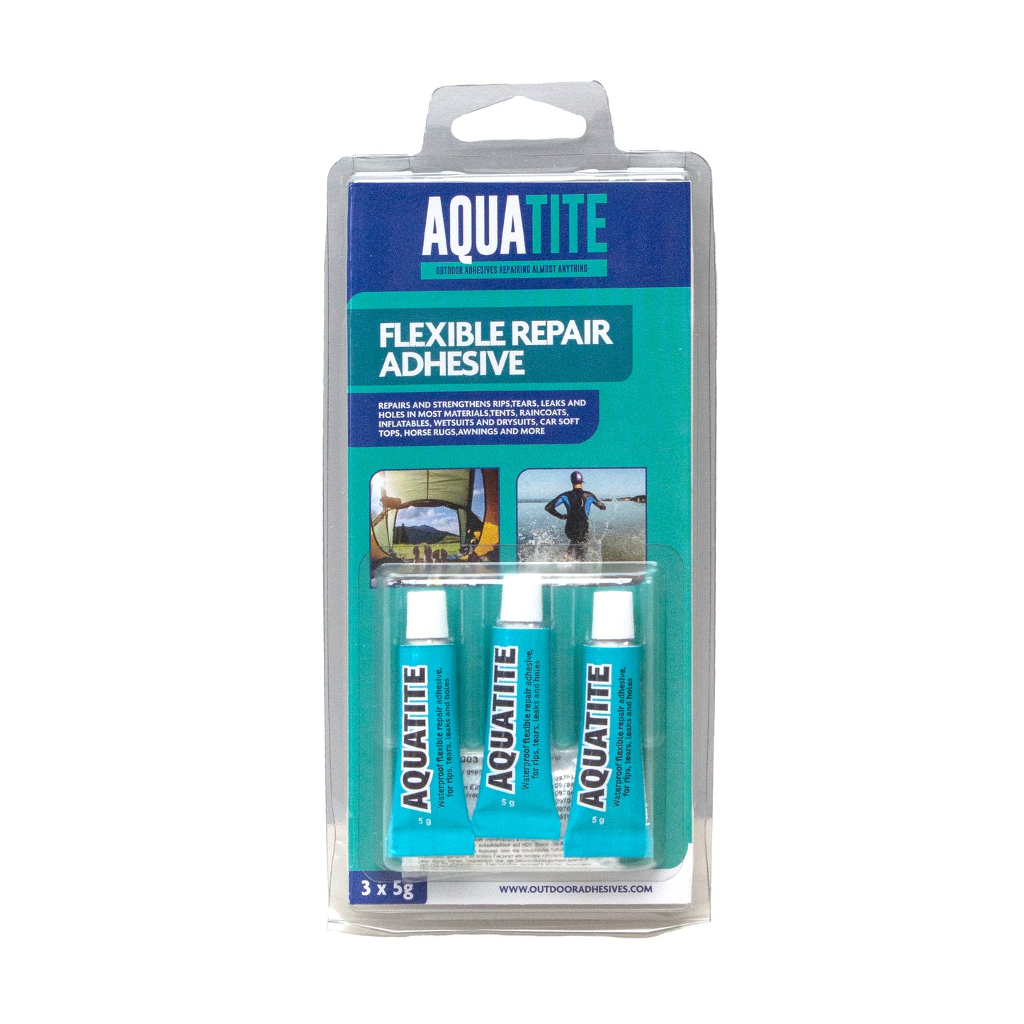 Aquatite Flexible Waterproof Adhesive 3x5g (Clear)