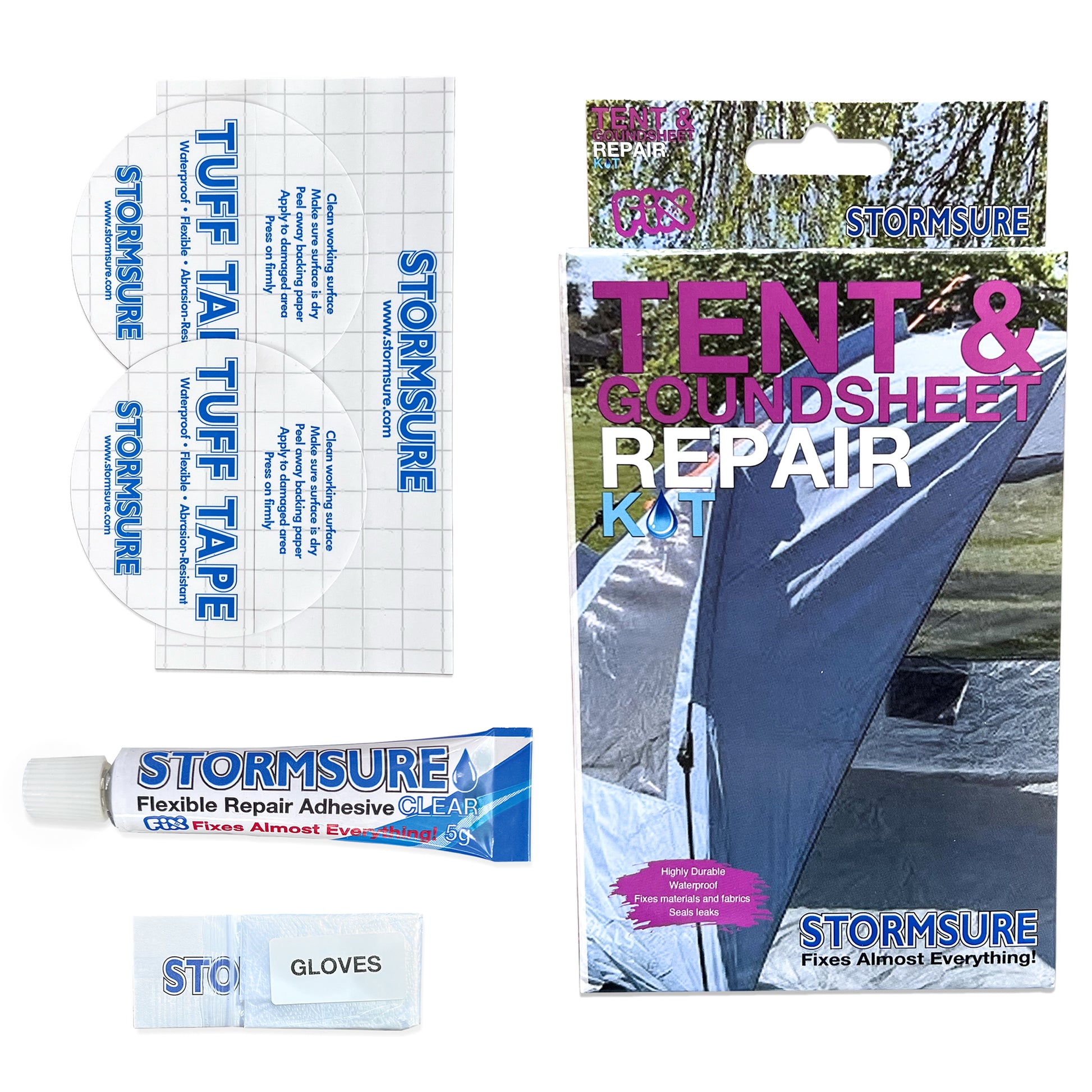 zelt reparatur tape Reparaturset für Zelte, Markisen und Bodenplanen – Stormsure