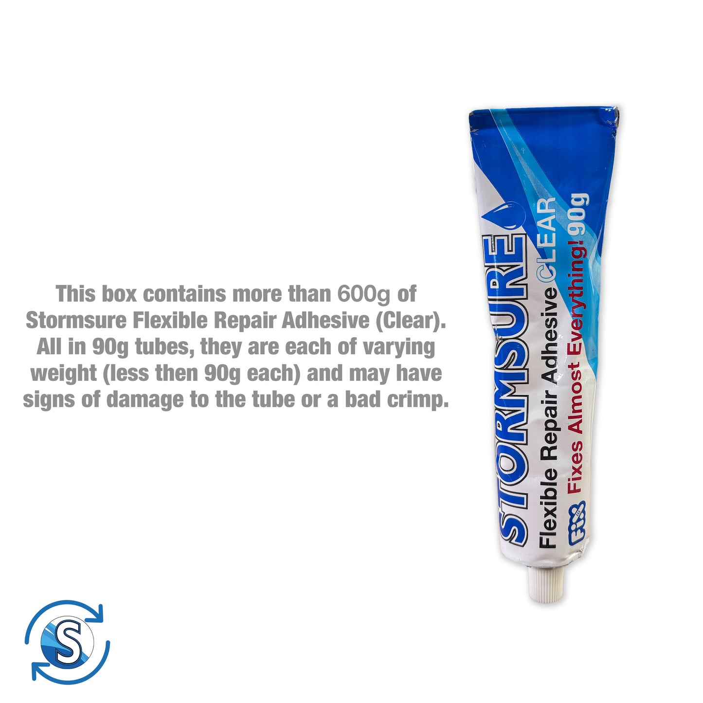 Stormsure Seconds - >600g Bundle of Dented/Underfilled Clear Stormsure Flexible Repair Adhesive (over 50% reduction)