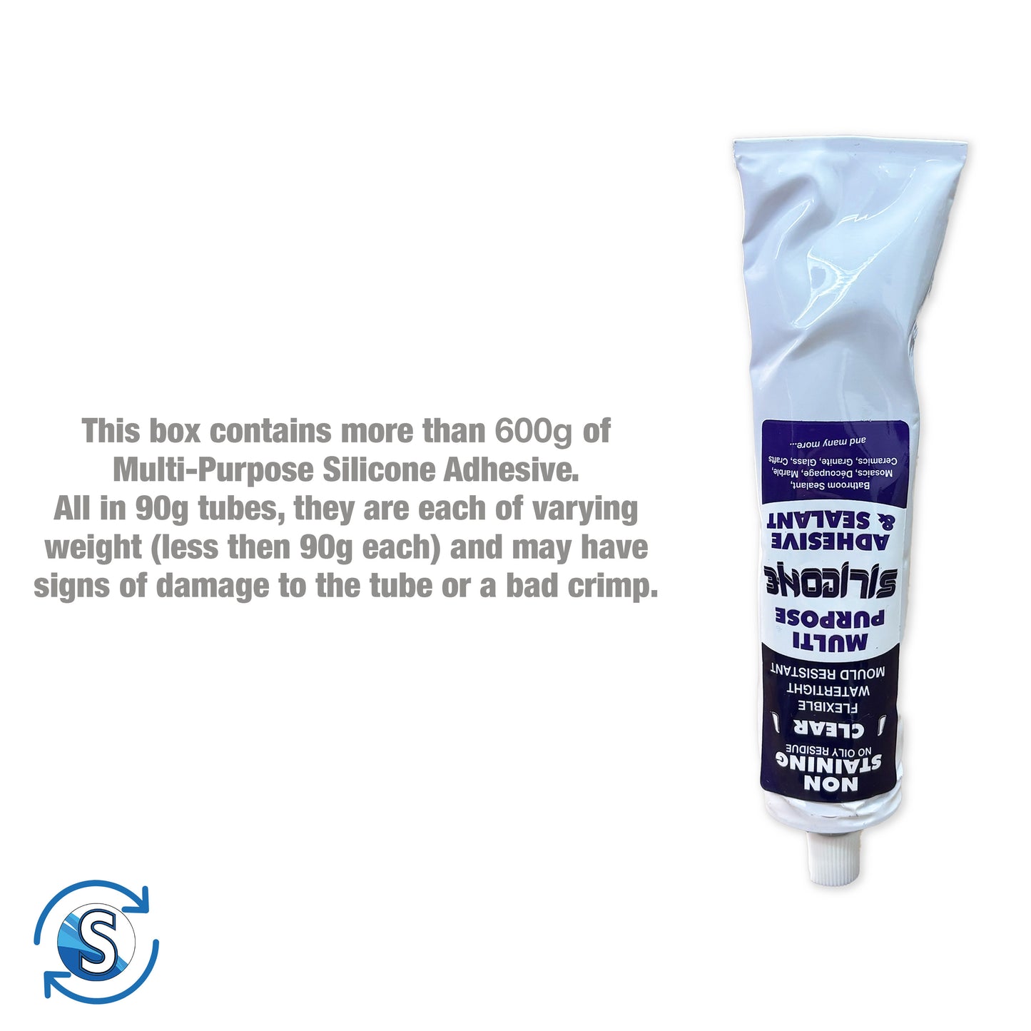 Stormsure Seconds - >600g Bundle of Dented/Underfilled Multi-Purpose Silicone Adhesive (over 50% reduction)